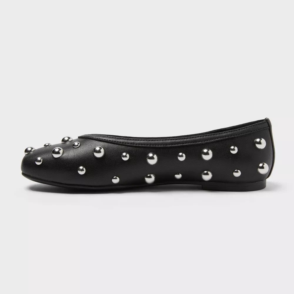 Women's A New Day Sammie Studded Ballet Flats Black Size 8 New With Tags - Picture 4 of 8
